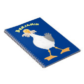 Carnet Mouette drôle avec frites dessin animé (Côté Droit)