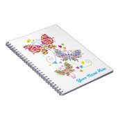 Carnet Mouette Papillons Coeurs lumineux (Côté Droit)