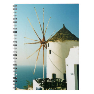 Carnet Moulin à vent de Santorin, Grèce