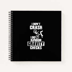 Carnet mountain bike amusant mtb crash chèques gravité