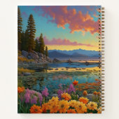 Carnet Mountain Lake Flowers Art (Dos)