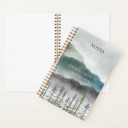 Carnet Mountain Watercolor Spiral Notebook  (À l'intérieur)