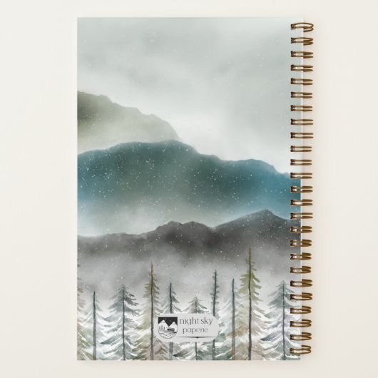 Carnet Mountain Watercolor Spiral Notebook  (Verso)