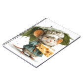 Carnet Mouse Chef in Rain with Leaf Umbrella and Cheese (Côté gauche)