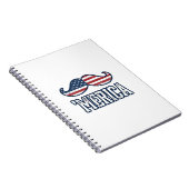 Carnet Moustache Américaine Patriotique Design Vectoriel  (Côté Droit)