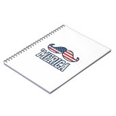 Carnet Moustache Américaine Patriotique Design Vectoriel  (Côté gauche)