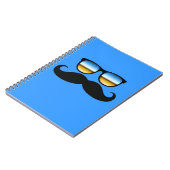 Carnet Moustache cool sous Shades (Côté gauche)