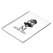 Carnet Moustache drôle Monogramme #2 (Côté gauche)
