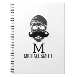 Carnet Moustache drôle Monogramme #2