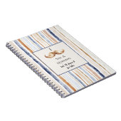 Carnet Moustache Rayures Crème Bleue Vous Pose Une Questi (Côté Droit)