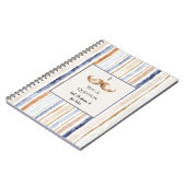 Carnet Moustache Rayures Crème Bleue Vous Pose Une Questi (Côté gauche)