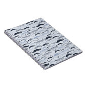 Carnet Moustaches Hipster Bleues (Côté Droit)
