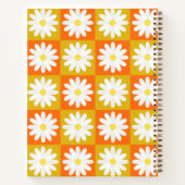 Carnet Moustard Jaune Orange Daisy Retro Checkerboard (Dos)
