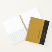 Carnet Moutarde Charbon Vertical Professionnel Minimal (Intérieur)