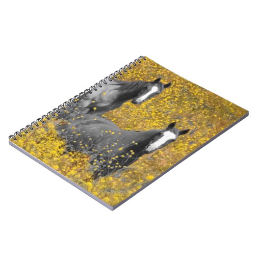 Carnet Moutarde et chevaux (Côté gauche)