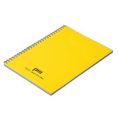 Carnet Moutarde jaune simple Monogramme Initiales et nom (Côté gauche)