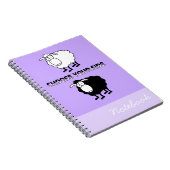 Carnet mouton noir et blanc (Côté Droit)