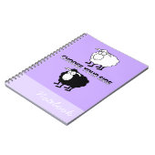 Carnet mouton noir et blanc (Côté gauche)