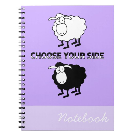 Carnet mouton noir et blanc (Devant)