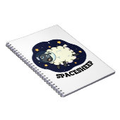 Carnet Mouton Spatial Astronaute Drôle Mouton Jeu de Mots (Côté Droit)