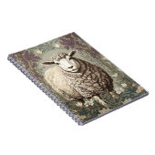 Carnet Moutons Élégants Fond de Fleur de Lavande (Côté Droit)