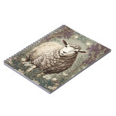 Carnet Moutons Élégants Fond de Fleur de Lavande (Côté gauche)