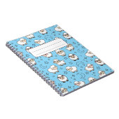 Carnet Moutons mignons endormis et Lune avec Étoiles (Côté Droit)