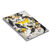 Carnet Mouvement Abstrait noir jaune gras (Côté Droit)