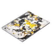 Carnet Mouvement Abstrait noir jaune gras (Côté gauche)