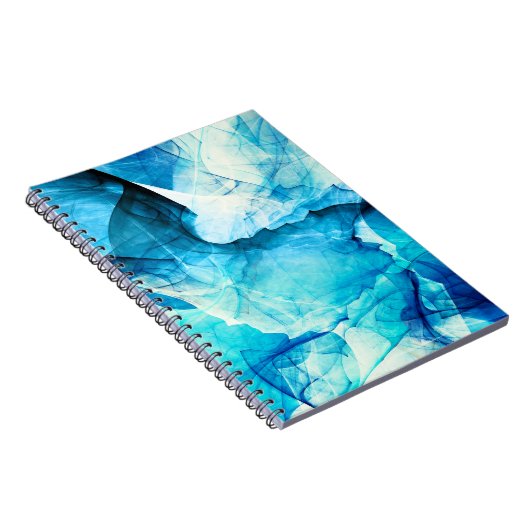 Carnet mouvement bleu Abstrait : composition fractale. (Côté Droit)