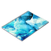 Carnet mouvement bleu Abstrait : composition fractale. (Côté gauche)