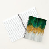 Carnet Mouvement vert et or abstrait (Intérieur)