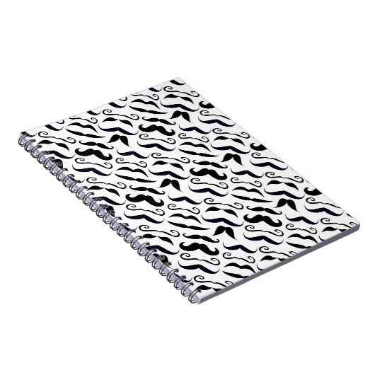 Carnet Mr. Moustache Hipster Pattern (Côté Droit)