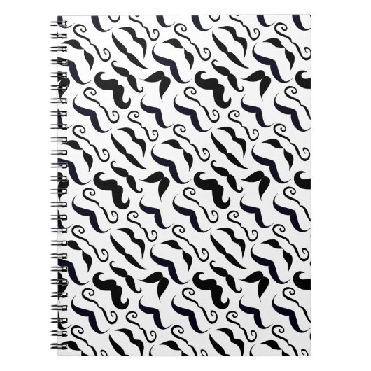 Carnet Mr. Moustache Hipster Pattern (Devant)