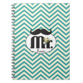 Carnet Mr. Mustache Yellow and Green (Devant)