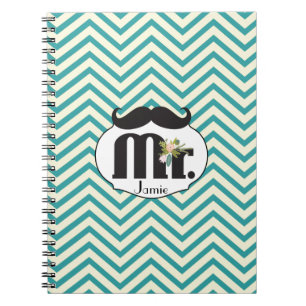 Carnet Mr. Mustache Yellow and Green