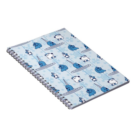 Carnet Mr. Narwhal Blue Snowflake Pattern (Côté Droit)
