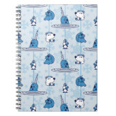 Carnet Mr. Narwhal Blue Snowflake Pattern (Devant)