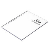 Carnet Mrs. Custom Notebook – Personalized Name (Côté gauche)
