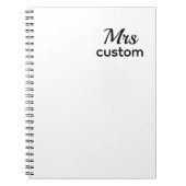 Carnet Mrs. Custom Notebook – Personalized Name (Devant)