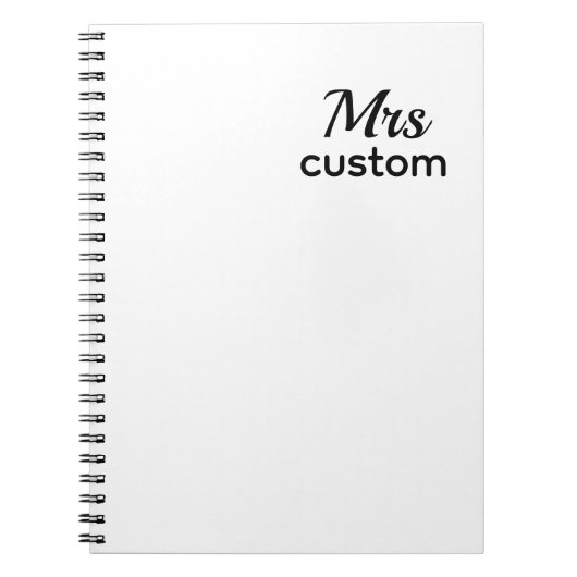 Carnet Mrs. Custom Notebook – Personalized Name (Devant)