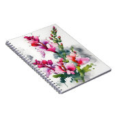 Carnet Muflier - Fleurs aquarelle (Côté Droit)