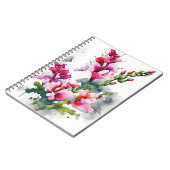 Carnet Muflier - Fleurs aquarelle (Côté gauche)