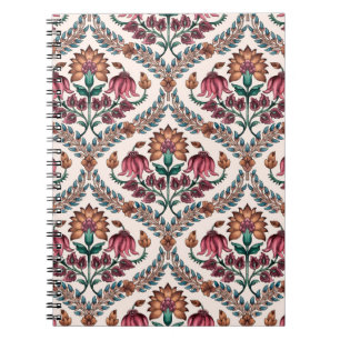 Carnet Mughalart traditionnel sans joint, motif, floral,