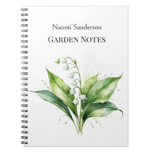 Carnet Muguet Aquarelle Jardin Amateur de Plantes