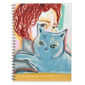 Carnet mujer con gato (Devant)