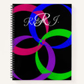 Carnet Multi Color Interchange Geometric Spiral Notebook (Devant)