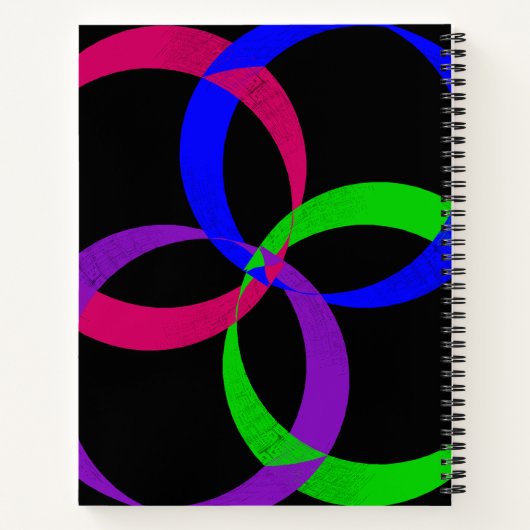 Carnet Multi Color Interchange Geometric Spiral Notebook (Dos)