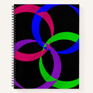 Carnet Multi Color Interchange Geometric Spiral Notebook