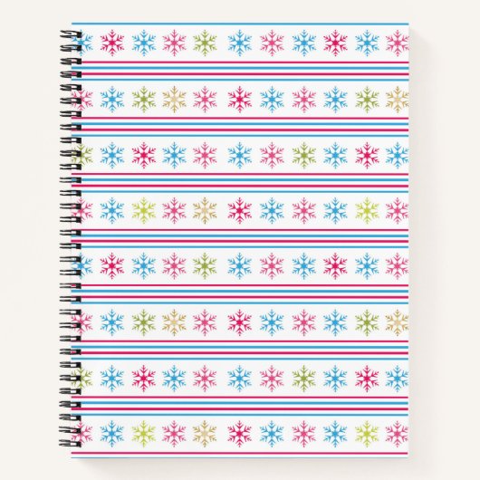 Carnet Multi-color snowflakes (Devant)